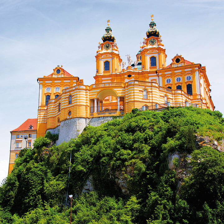 Göttweig Abbey towering high above the Danube Valley, Austria
